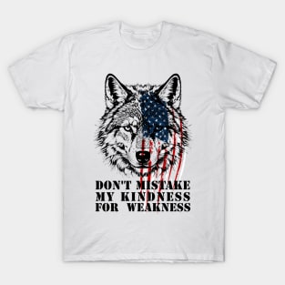 American Flag Wolf T-Shirt